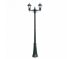 vidaXL Lampadaire extérieur double hauteur 215 cm vert foncé