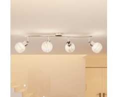 vidaXL Plafonnier avec quatre lampes, ampoules 40W G9 incluses