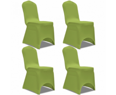 vidaXL Housse de chaise extensible 4 pcs vert