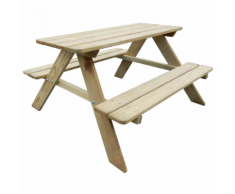 vidaXL Table de pique-nique pour enfants 89 x 89,6 50,8 cm Pinède