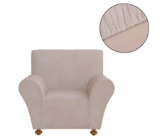 vidaXL housse de canapé en polyester jersey extensible beige
