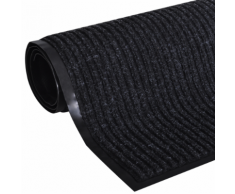 vidaXL Tapis d'entrée en PVC Noir 90 x 120 cm