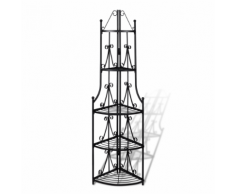 vidaXL Étagère d’angle pour plantes en noir
