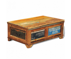 vidaXL Table basse antique vintage avec compartiment