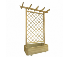 vidaXL Jardinière pergola en bois 162 x 56 204 cm