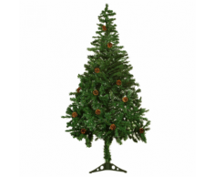 vidaXL Sapin de Noël 150 cm. avec pommes pins