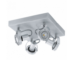 EGLO Plafonnier 4 pots LED en aluminium Novorio 4L 94645