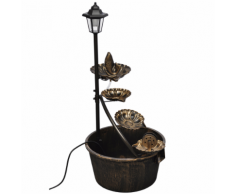 vidaXL Fontaine d'extérieur en cascade avec lampe LED