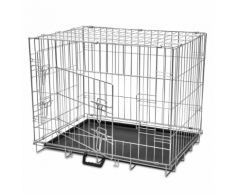 vidaXL Cage en métal pliable pour chien M