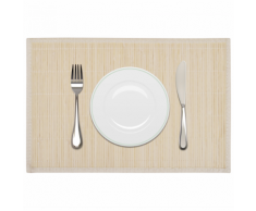vidaXL 6 Napperons en bambou 30 x 45 cm Nature