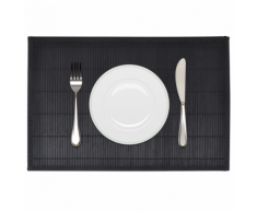 vidaXL 6 Napperons en bambou 30 x 45 cm Noir