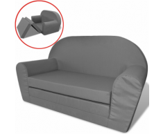 vidaXL Chaise longue pliable pour enfants Gris