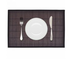 vidaXL 6 Napperons en bambou 30 x 45 cm Marron Foncé