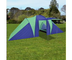 vidaXL Tente de camping imperméable 6 Personnes Bleu marin/vert