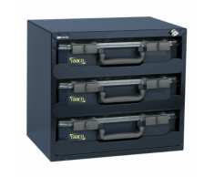 Raaco Caisson de rangement 136389 avec 3 mallettes CarryLite 80