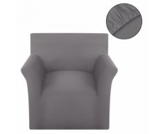 vidaXL housse de canapé en coton jersey extensible gris