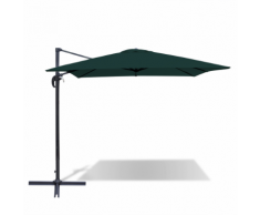 vidaXL Parasol en porte-à-faux carré aluminium vert 2,5x2,5 m