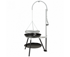 Landmann Barbecue au charbon avec trépied Geos 53 cm Noir et argenté