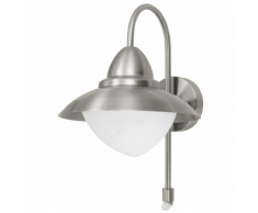 EGLO Lampe murale d'extérieur "Sidney" avec capteur 60 W Argenté