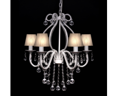 vidaXL Lustre néo baroque plafonnier 6 feux 2300 pampilles cristal