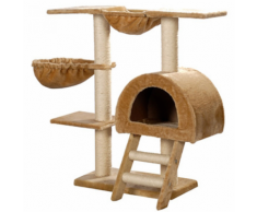 vidaXL Arbre à chat 105 cm en peluche beige