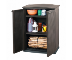 Keter Armoire de rangement patio Rotin Anthracite