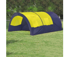vidaXL Tente dôme familiale 6 places bleue et jaune