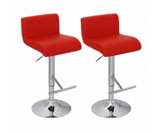 vidaXL Tabouret simili cuir Rolls Lot de 2