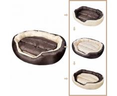 vidaXL Panier chaud pour chien 4-en-1 avec coussin rembourré taille L