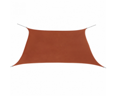 vidaXL Parasol en tissu Oxford carré 3,6x3,6 m Ocre marron