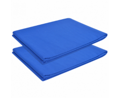 vidaXL Drap pour lit 2 pièces Coton 146 x 260 cm bleu royal