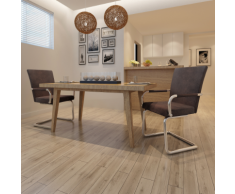 vidaXL Ensemble de 2 Chaises Salle à manger Marron