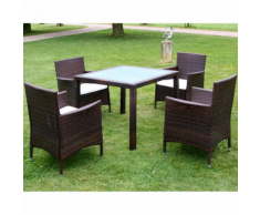 vidaXL ensemble meuble de jardin en poly rotin neuf pcs marron