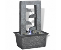 vidaXL Fontaine d'intérieur avec lumière LED Poly-résine