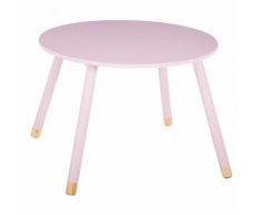 Atmosophera Atmosphera-Table douceur rose pour enfant en bois Ø60cm