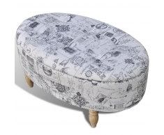 vidaXL Pouf/Repose-pieds avec bo?te de rangement Ottoman ovale 99 x 60 47cm