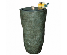 Velda Fontaine de jardin à vase haut avec oiseaux gris