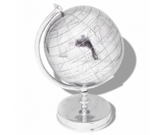vidaXL Globe terrestre avec support Aluminium Argenté 42 cm