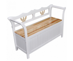vidaXL Banc en bois blanc