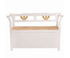 Not specified Banc de jardin en bois avec coffre 112 cm mobilier
