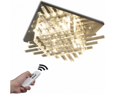 vidaXL Plafonnier Carré RGB LED avec Bande en Verre