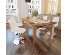 vidaXL 4 Chaises pivotantes réglables en hauteur Blanc