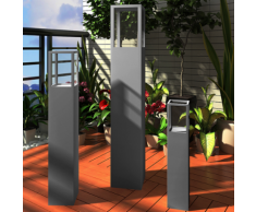 vidaXL Lot de 3 lanternes bougie colonne