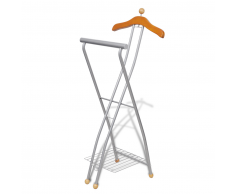 vidaXL Valet de nuit porte rangement vetement chambre en fer