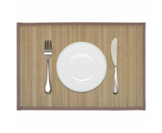 vidaXL 6 Napperons en bambou 30 x 45 cm Brun
