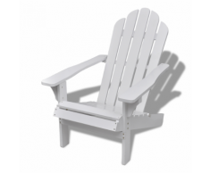 vidaXL Chaise de salon jardin en bois blanche chaise relaxation
