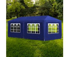 vidaXL Tonnelle de jardin/Tente réception Chapiteau Bleu 3x6m