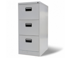 vidaXL Armoire de bureau en métal à 3 tiroirs Gris