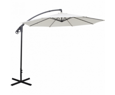 vidaXL parapluie en porte-à-faux sable blanc 3 m