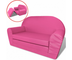 vidaXL Chaise longue pliable pour enfants Rose